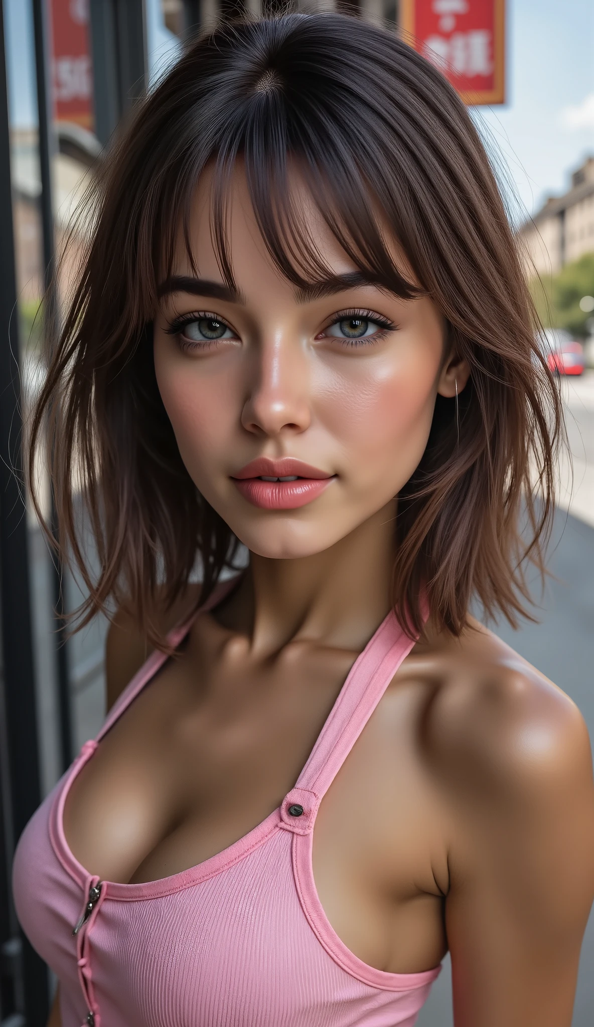 (realistic, photo-realistic:1.37),(8k, RAW photo, best quality, masterpiece:1.2), (1girl:1.1), cute Jessica Rothe (naked with short bob haircut), ultra-detailed, heart-shaped pupils, physically-based rendering, ultra high res, kodakvision color, shot on Arricam LT Camera, bokeh, sharp focus, photorealistic, realistic, best quality, extremely detailed face, extremely detailed eyes and face, beautiful detailed eyes, absurdres, incredibly absurdres, perfect female body, fit body, slender, gorgeous hair, (((six breasts))) brunette, 