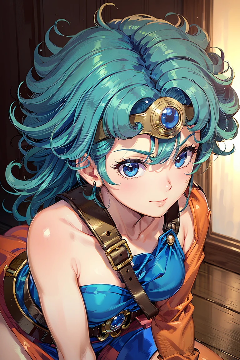 （（（ＳＦＷ、sound、Highest quality、first-class、masterpiece、Normal body、8K、Detailed face、Ultra-precision、Normal hand、Normal finger、５Finger、Highest）））、beautiful girl、Black Hair、Yamato Nadeshiko、Small breasts、Shortcuts、Blue leotard、Shoulder Off、Black paleo skirt、Red cloak、Circlet、 Sword、DRAGON QUEST