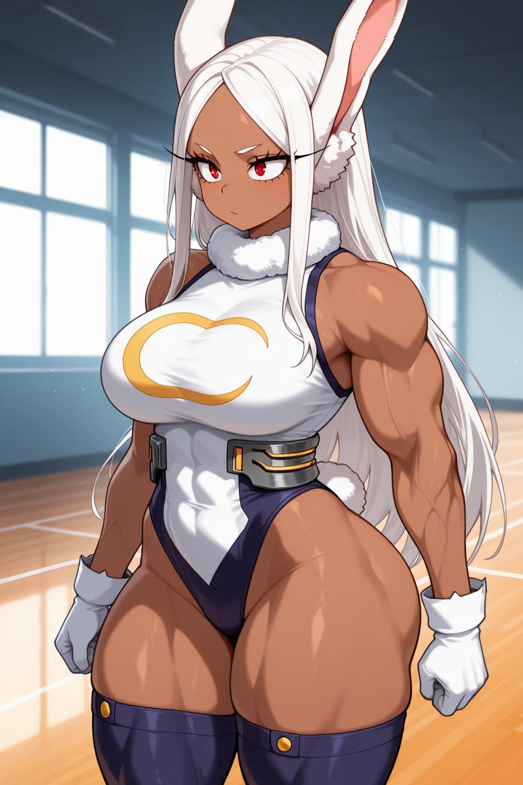 Mirko, Toned body, big legs and thighs, medium large and wide tits, fat crotch, Wide hips,