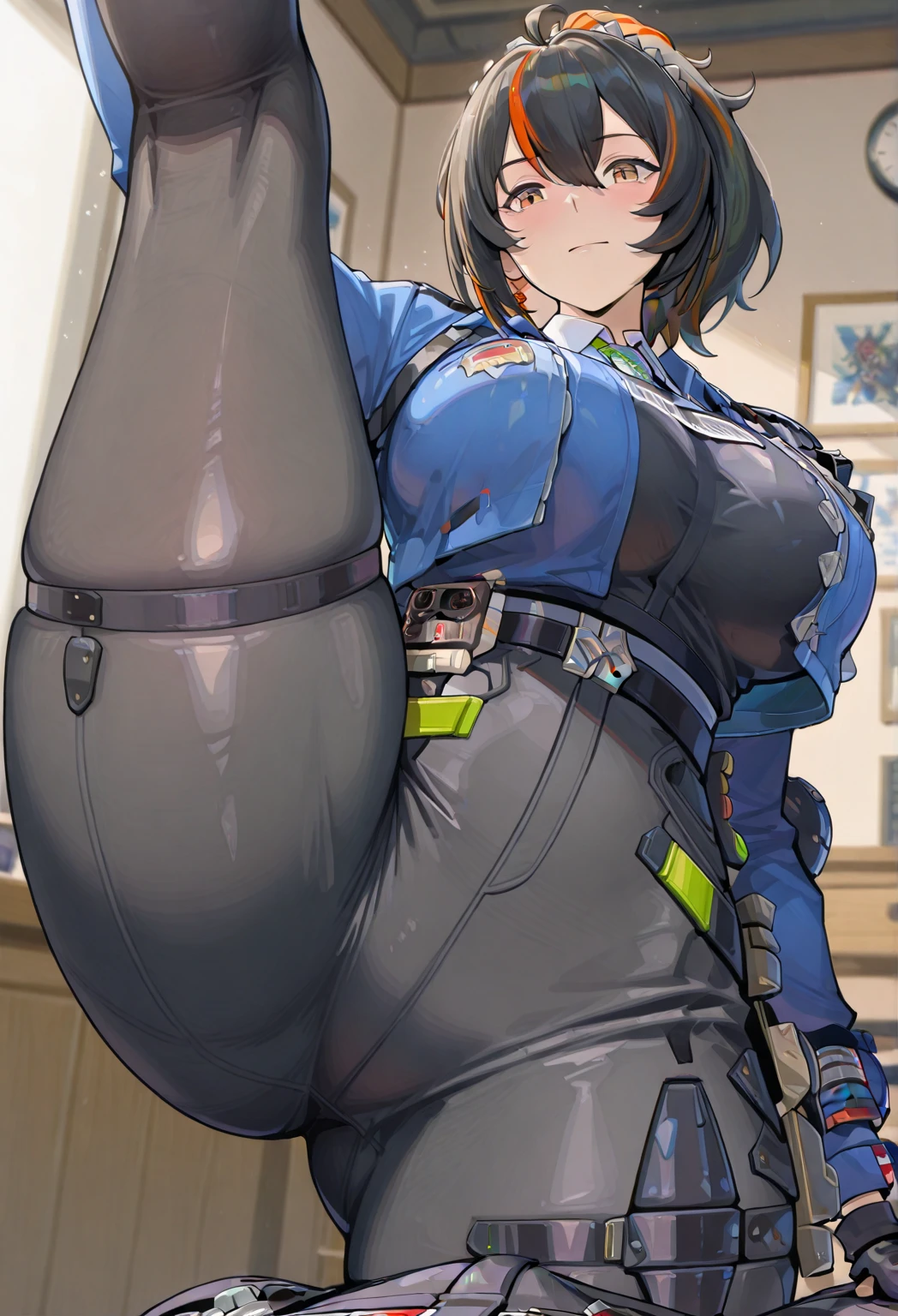 Massively Obese girl, fat rolls, short hair, brown hair, (obese belly):1.8, (obese thighs):1.6 (transparent bodysuit):1.3, pudgy, immobile, , sitting down, blob, USSBBW, (soldier helmet):1.2 extremely chubby,  BREAK metal wreckage, wasteland