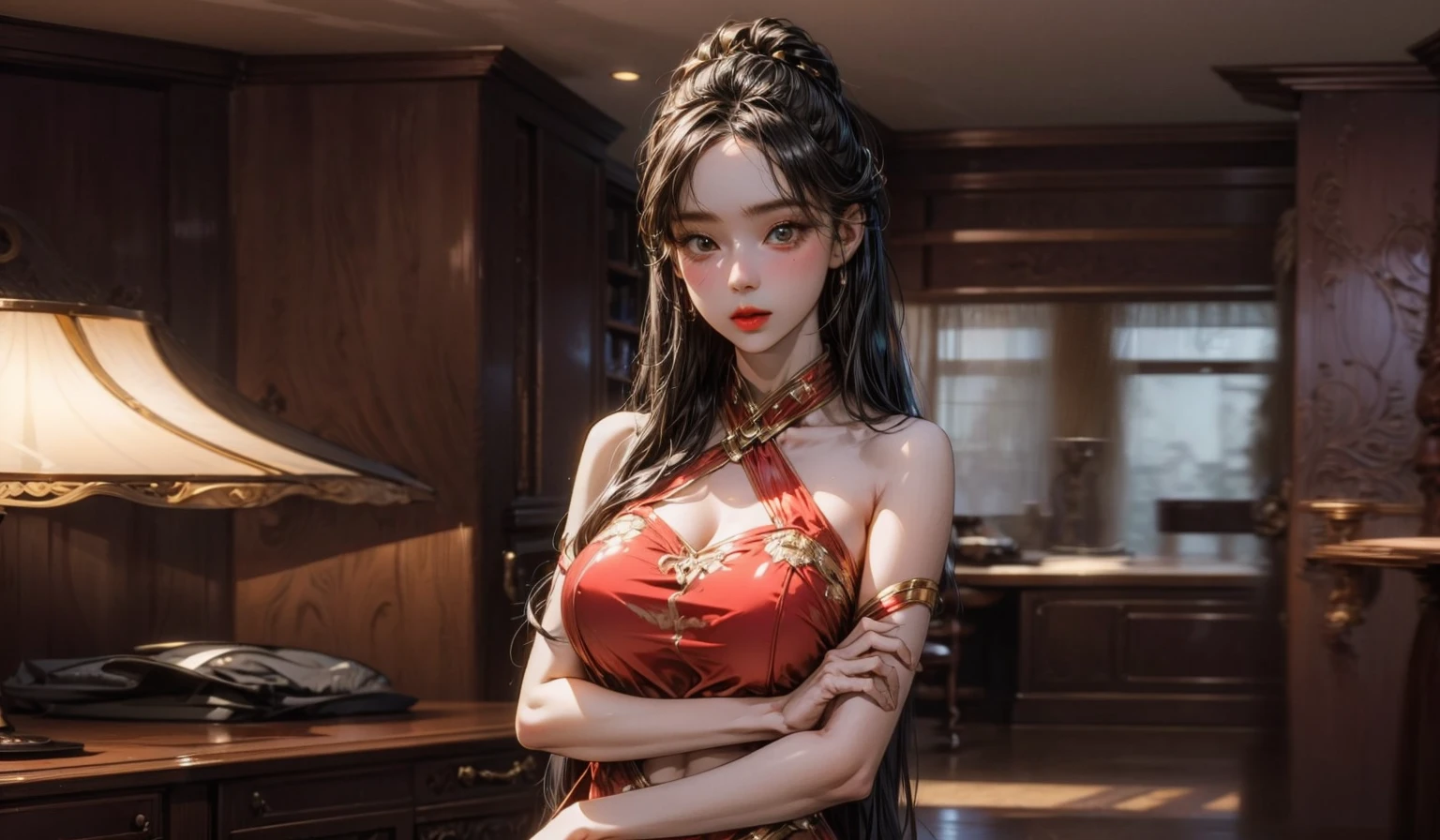 good eyes looking,Very plump,very Bigger breasts,voluminous hair,Delicate face,Chinese women,bodypainting,Twenty figures,1girl --auto