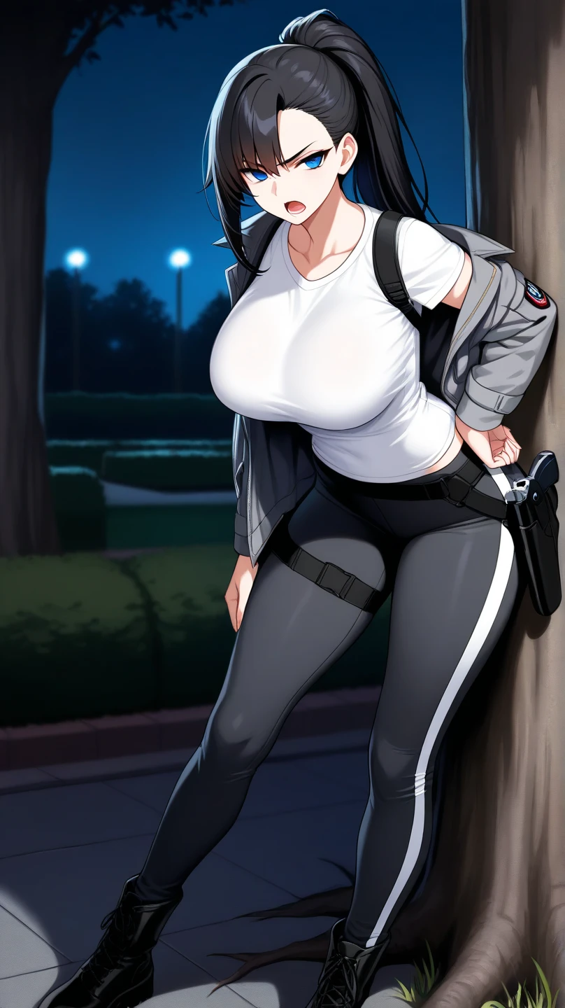 1girl,Future technology clothing,(huge breast:1.7)(slim thick)(thick tights)(Red latex tights:1.3),(Luminous array lights on clothes),Soft light,Mechanical belt,(high-tech weapon:1.3),Future technology hair bundle,Android,Super Soldier,dynamic poses,shooting,Holographic screen background,Super stunning graphics,super wide shot,best quality,masterpiece,8k,Unreal 5 rendering,High chiaroscuro,