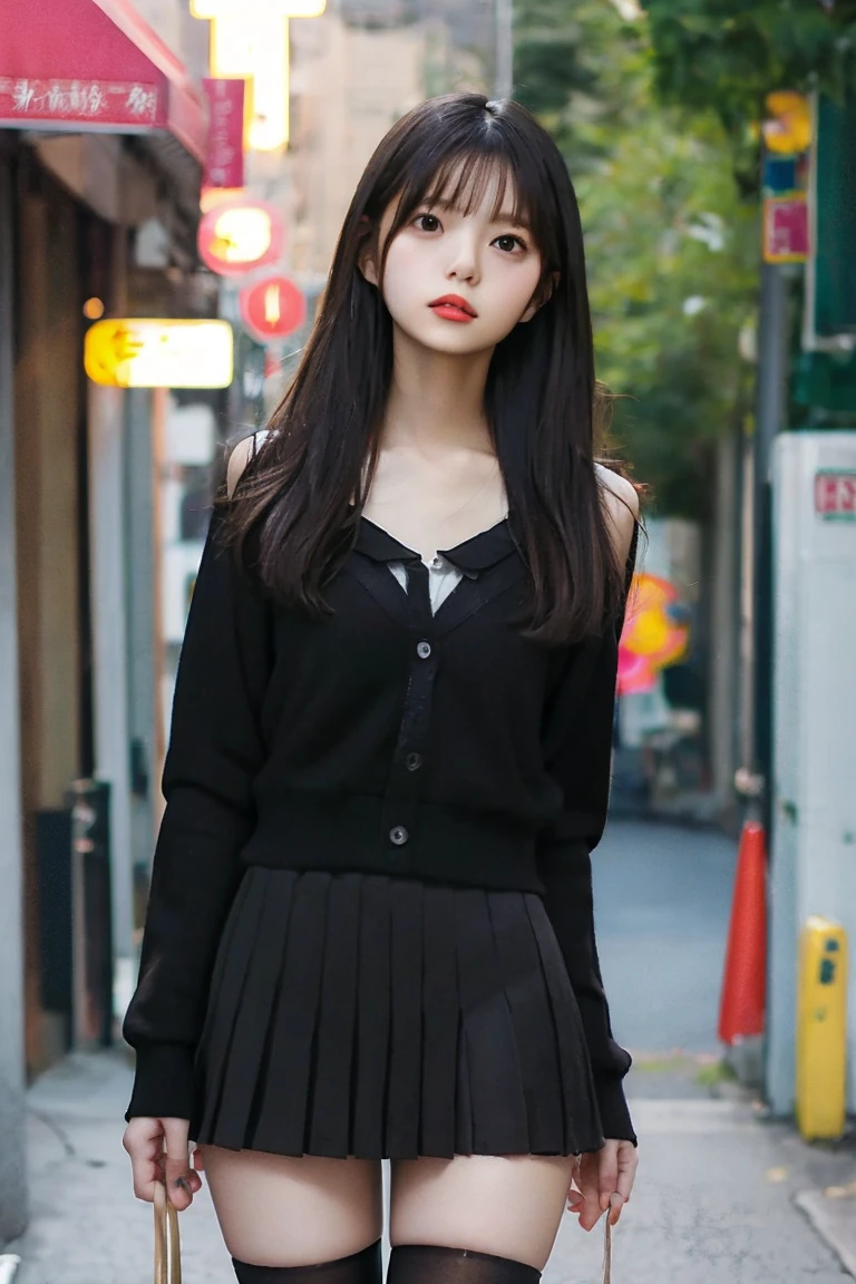 1 girl,8ｋ,Fine details, photo rial,Photo quality、Large file size, Highly detailed CG Unity 8k 、 Long Hair, 12 years old, face:1.7, whole body, Gal Makeup,miniskirt,sitting in the front on the Alley,up skirt,