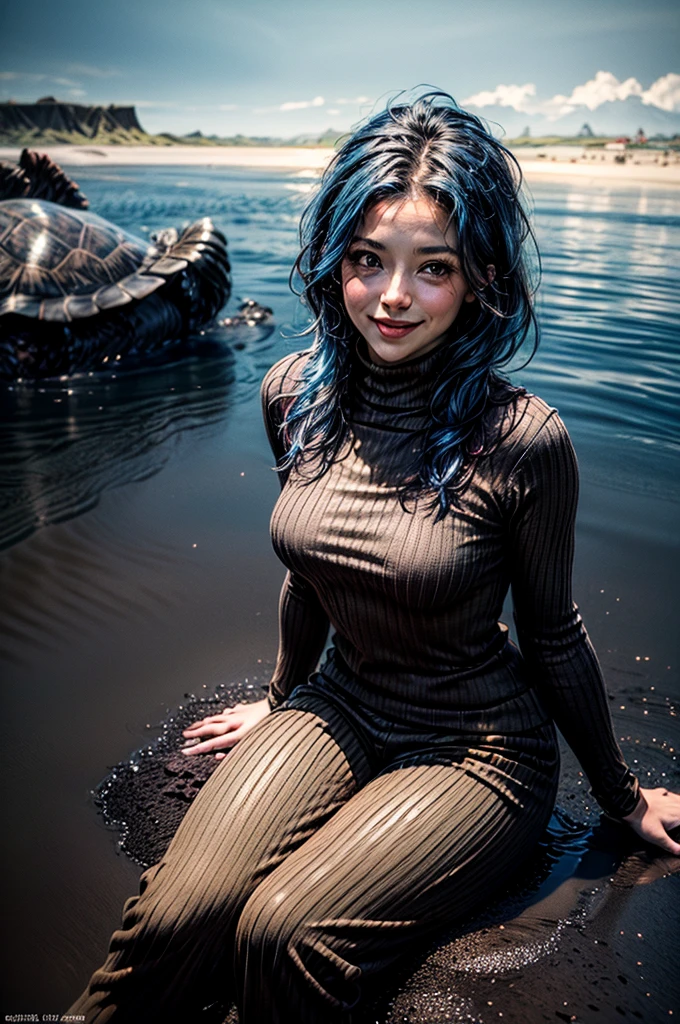 Astrounaughts surrounded by beautiful alien women, on alien beach, realistic hd