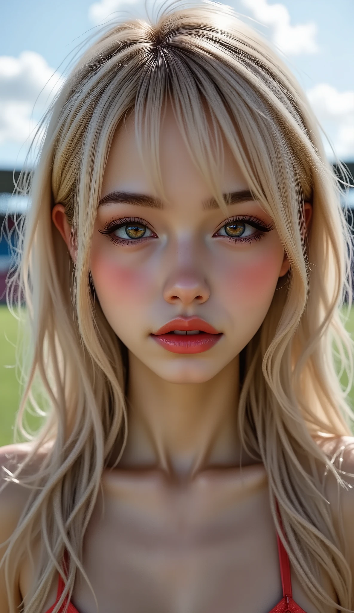 1 girl, long blonde hair, beautiful detailed eyes, beautiful detailed lips, extremely detailed face and body, curvy body, naked, having sex with a black man, outdoor, park, (best quality,4k,8k,highres,masterpiece:1.2),ultra-detailed,(realistic,photorealistic,photo-realistic:1.37),HDR,UHD,vivid colors,physically-based rendering,extreme detail description,professional,erotic,sensual,intimate,passion,lust