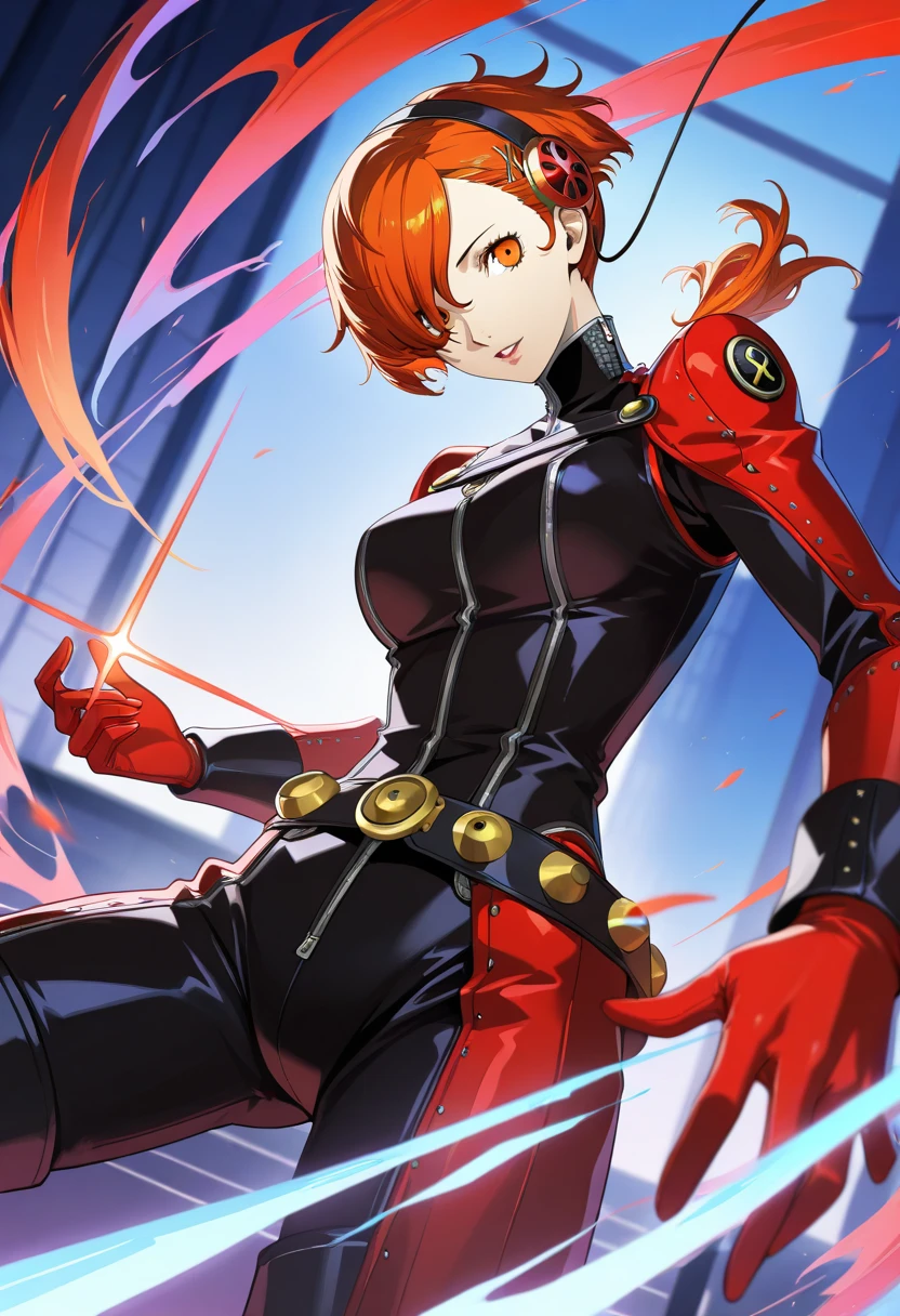 Cartoon close-up of a woman in a suit, asuka suit under clothes!, full body zenkai! asuka suit, Yayoi Kasuma, Female protagonist 👀 :8, Persona 5 Art Style wlop, Female protagonist, Rin, cushart kenz, Perfect Anime Cyborg Woman, varia suit, Gainax anime style