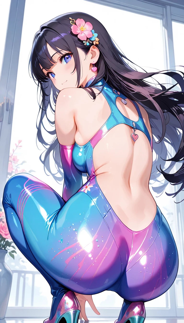 tmasterpiece,best qualtiy,8K,k hd,1girll,Human maiden,commiseration
d.va(Overwatch),12year old,Young,Chu Chu pitiful, gigantic cleavage breasts:1.3,Eyes sparkle,(glowing light eyes:1.233),比基尼,Raised sexy,did not wear underwear,(beautiful and detailed eye:1.1),Blushlush,beautiful beaches,swell sea,with blue sky and white clouds,Side view,Dynamic pose,upper legs,Behind the perspective,((Cocked buttocks,Hunched back)),(((cowboy lens)))