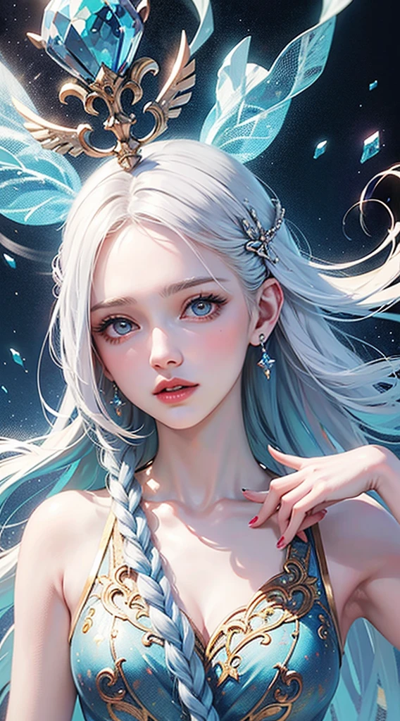 (Pink fashion T-shirt: 1.9), (Colorful hair: 1.8), (Rainbow all colors: 1.8), (((Vertical painting: 1.6))), (Painting: 1.6), Front, manga, illustration, painting, big eyes, crystal clear, (rainbow gradient high ponytail: 1.7), delicate makeup, shut up, (small freshness: 1.5), (bandeau: 1.6), long eyelashes, white off-the-shoulder T- shirt, White Shoulder Shirt, looking at the audience, Big watery eyes, (rainbow hair: 1.6), color splash, (solo:1.8), color splash, color explosion, colour splash, color explosion, thick lacquer style, messy lines, ((shining)), (colorful), (colorful), (colorful), colorful, Thick Paint Style, (Splash) (Color Splash), Vertical Painting, Upper Body, Paint Splash, Acrylic Pigment, Gradient, Paint, Highest Image Quality, Masterpiece, Solo, Depth of Field, Face Paint, colorful clothes, (elegance: 1.2), gorgeous, long hair, wind, (elegance: 1.3), (petals: 1.4), ((masterpiece))), ((best quality))), (ultra-detailed), (illustration), (dynamic angle), (floating), (paint), ((loose hair)), (solo), (1girl), ( ( ( detailed anima face))), (( Beautiful detailed face)), collar, exposed shoulders, white hair, ((colored hair)), ((striped hair)), beautiful detailed eyes, (gradient eyes), (colored eyes))), (colored background))), (high saturation))), ((surrounded by colorful splashes))), (pink fashion t-shirt: 1.9), (colorful hair: 1.8), (rainbow all colors: 1.8), (vertical painting: 1.6))), (painting: 1.6), front, manga, Illustration, Painting, Big Eyes, Crystal Clear, (Rainbow Gradient High Ponytail: 1.7), Delicate Makeup, Shut Up, (Small Freshness: 1.5), (Bandeau: 1.6), Long Eyelashes, White Off-the-Shoulder T-shirt, White Shoulder Shirt, Looking at the Audience, Big Watery Eyes, (Rainbow Hair: 1.6), Color Splash, (Solo: 1.8), Color Splash, Color Explosion, colour splash, color explosion, thick lacquer style, messy lines, ((shining), (colorful), (colorful), (colorful), colorful, thick paint style, (splash) (color splash), vertical painting, upper body, paint Splash, Acrylic Pigment, Gradient, Paint, Highest Image Quality, Masterpiece, Solo, Depth of Field, Face Paint, colorful clothes, (Elegant: 1.2), gorgeous, Long hair, Wind, (Elegant: 1.3), (Petals: 1.4),(( masterpiece))),((best quality))),((ultra-detailed)),(inset),(dynamic angle),((float)),(paint))((loose hair)),(solo),(1girl), (detailed anima face)))), collar, exposed shoulders, white hair, ((striped hair)), beautiful detailed eyes, (gradient eyes), (((colored eyes)) ,(((colored background)))),(((high saturation))),((surrounded by colored splashes)))),