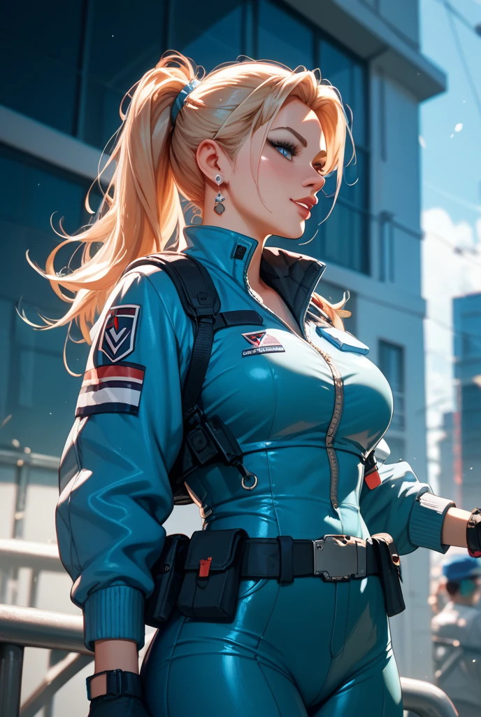 (ultra realistic,32k, masterpiece:1.2),(high detailed skin:1.1),( high quality:1.1),
<lora:PPGZ-Rolling_Bubbles:0.8>ppgzbb,thinking blue eyes, blonde hair,twin tails,  (twin drills:1.2), hairclip, earrings, turtleneck dress, long sleeves, pantyhose, city park, sunshine, palms, blurry background,,fighting stance, huge breast,large breast,<lora:add_detail:0.75>,
(neon light:1.1),