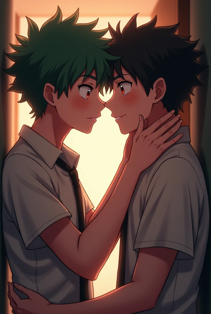 hugging Deku