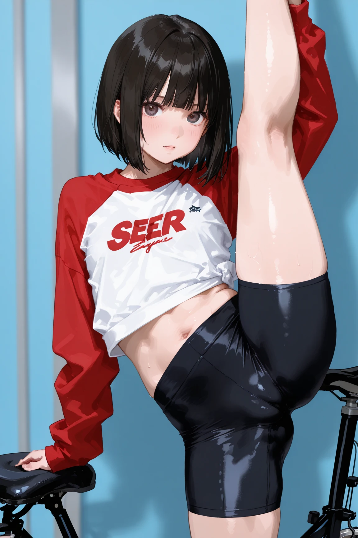 (must be follow these prompts:2.2),masterpiece,best quality,extremely detailed,(in her clothing:3.5),(in her track suit clothing:3.6),(adorable expression:2.5),(usual face:2.2),(displayed one girl on single picture:2.4),(black hair:2.1),(ジャージを着用している身長が低くて少しふくよかなHigh school girls:2.2),(そのHigh school girlsはあどけない印象だが臭い精液をかけられたジャージの上着とズボンをそのまま着用している:2.1),(そのHigh school girlsは湧き上がった性欲に対してジャージを着たままでこらえている:1.4),(A tough training session with sweat, semen and love juices gushing out:2.3),(Whenever I lose a match, my coach punishes me by making me cum inside her vagina all night long.:2.6),(そのHigh school girlsのジャージを着用している全身には性的絶頂に達しながら分泌されたぬるぬるした分泌物がまとわりついた:1.7),(そのHigh school girlsは性的に興奮した男子部員に脱いだジャージの汗の臭いを嗅がれたり精液をかけられたりしている:2.5),(そのHigh school girlsは着用しているジャージにだいぶ前に射精されたのでしみこんだ精液がやがて琥珀色に変色している:2.3),(libidonous tumultus are happened on her under her track suit:2.2),(そのHigh school girlsのジャージの股付近は汗と愛液のために臭くなっている:2.6),(そのHigh school girlsはInnocent faceでとても可愛い:1.9),(淫らな愛液がそのHigh school girlsのジャージのズボンの内股を伝って滴っている:2.1),(そのHigh school girlsのジャージに覆われたおっぱいは強い淫欲のせいでパンパンに膨らんでいる:2.4),(men's elected twangers were inserted her to the depth:2.3),(もちもちした丸みがある身体の精液臭いHigh school girls:2.3),(she was already stroked up to the depth intervaginal sensuous spot:1.8),(notably buldged up her inner labia majora:2.6),(A young, shy moan:1.5),(having big breasts in her clothing:2.6),(運動中のあどけない印象のHigh school girls:2.3),(そのHigh school girlsは身長は低いがほんの少しだけむちっとした身体をしている:2.1),(The crotch of his tracksuit pants is discolored with love juice stains.:2.5),(そのHigh school girlsはズボンの下に隠れて見えないそのマンコから愛液を滴らせながら痙攣している:1.8),(そのHigh school girlsのむちっとした太股をしっかり包みこんでいる臭そうなジャージのズボンは淫らな分泌物のために湿っている:2.0),(そのHigh school girlsは股間がドロドロになってもそのジャージのズボンはしっかり履いたまま耐えている:2.5),(ズボンの上からいつも自分の股間を押さえているHigh school girls:1.7),(A moan filled with childish embarrassment:1.5),(そのHigh school girlsのジャージに覆われた乳房や乳首は強い淫欲のために張っている:2.4),(そのHigh school girlsは真面目に練習している:2.5),(そのHigh school girlsの脚は短くて太い:2.2),(High school girls:2.2),(she looks like japanese idol:2.3),(Tracksuit pants are made of a durable fabric that will never tear.:2.3),(Her breasts are completely hidden under her jersey:2.4),(she looks like a lolita:2.0),(これらは他の誰にでもなく全てそのHigh school girls自身に降りかかった内容:3.5),(Make sure to depict the face:5.3),(Calm expression:4.3),(Innocent face:3),(そのHigh school girls一人だけをしっかりと描いた:3.3),(登場人物はそのHigh school girlsのみ:4.2),(Portrait Style:5)