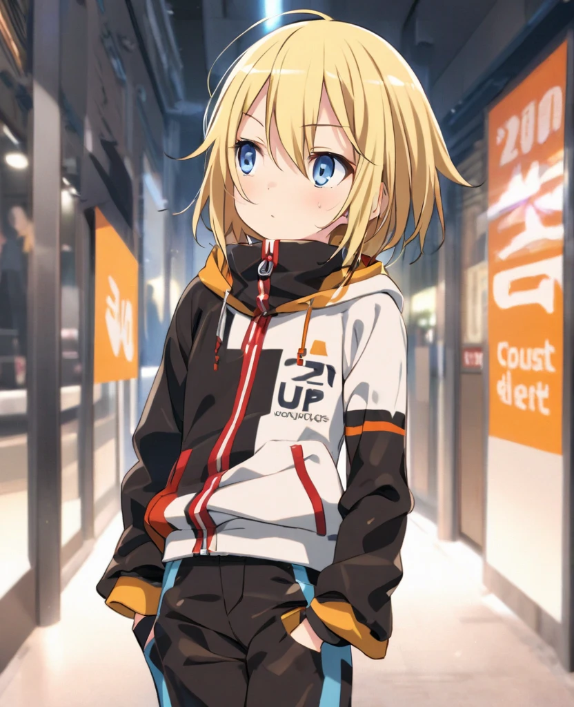 Hayate Yagami, short hair, blue eyes, Dark brown hair, hair ornaments, x hair ornaments,happy smile, smile, Close your mouth,blush,Oversized yellow hoodie,jeans,short boots,Walking,whole bodyがイラストに入るように,Daytime,Cold Sky,
break outdoors, Building district,
break looking at viewer, whole body,
break (masterpiece:1.2), Highest quality, High resolution, unity 8k wallpaper, (figure:0.8), (Beautiful attention to detail:1.6), Highly detailed face, Perfect lighting, Highly detailed CG, (Perfect hands, Perfect ),