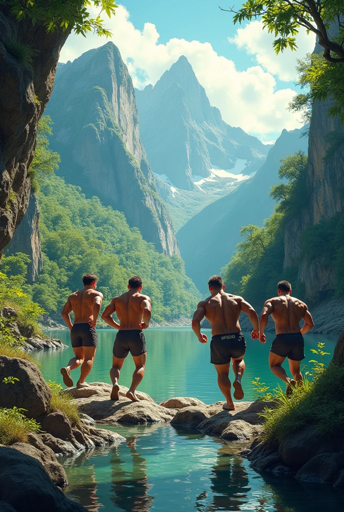 Men without clothes 