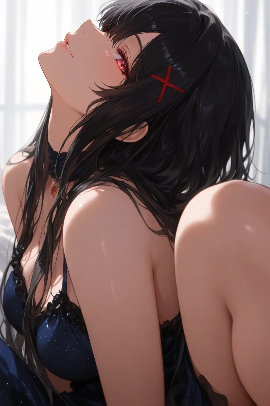 nsfw,((One man and one woman,Having sex)),Riding on top of a naked man,四つん這い,Ahegao,Small breasts,Bare Breasts,Showing off her nipples,Highest quality,Masterpiece