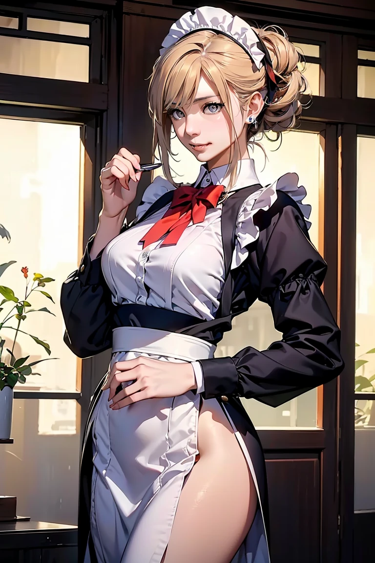 1 girl, small nose, very beautiful detailed face and eyes, bright colors, cute face, delicate beautiful face, Bright magenta eyes, cute eyes, sparkling eyes, Big eyes, (big breasts:1.3), (perky chest:1.1), (pointed chest:1.0), (cake magazine cover:1.3),highest quality, WorKs of masters, High resolution,BlacK color hair,shiny hair, side ponytail,hair between eyes,bangs, (black jacket, real clothes, cleavage, black skirts, black thighhighs, thigh strap, fingerless gloves, single glove:1.2) , spread legs, panties shot, medium hips, glamorous body, white skin, smile, thin pubric hair, super beautiful face, Super beautiful eyes, Super beautiful hair,trendy outfit,sexy and attractive,full body esbian, Real World, Natural light,perfect Natural light,(with sparkling eyes and a contagious smile), This masterpiece is not only visually stunning but also tells, make of cake cooking , in the kitchen, open mouth, looking at viewer,