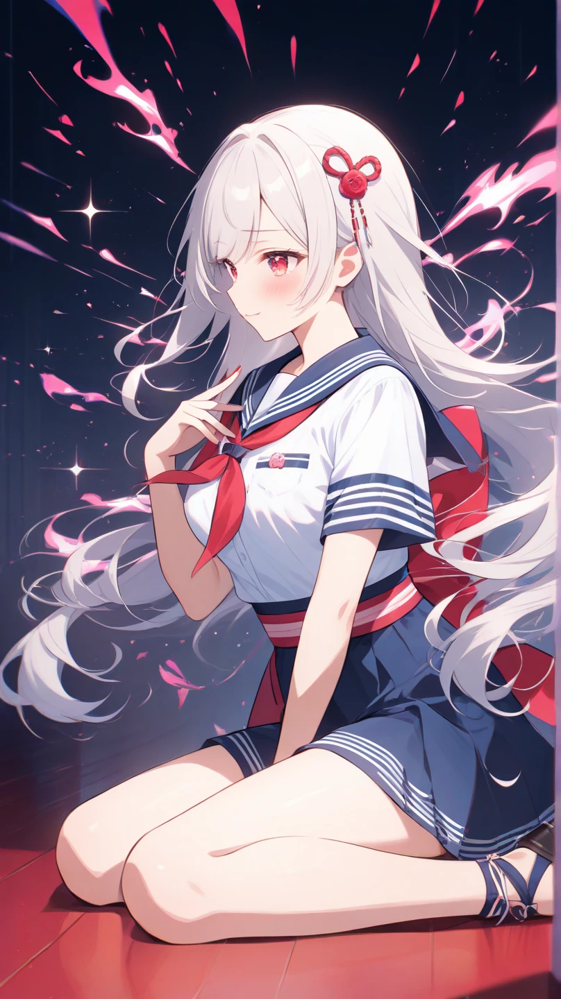(masterpiece:1.2),extremely high quality,1girl,princess,solo,see-through,big breasts,sailor_senshi_uniform,[nipples],high stockings,looking at viewer,cowboy shot,princess's half tied hair,detailed characterization,movie lighting effects,a complex and contextualized background,<lora:Transparent clothes_concept_v1.2:0.8>,