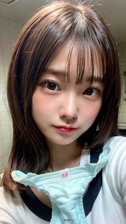 masterpiece、Highest quality、Film Grain、RAW Photos、One Woman、Cute even without makeup、Small Nose、Very cute、Malaise、alone、Cute eyes、Insane beauty、Red cheeks and nose、very cute、Random hair color、French Braid、Small breasts、Nice outfit、Cute clothes、Blurred Background、