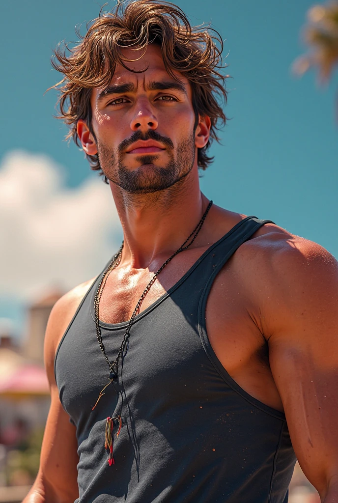 Create a photo of Rick End Mory holding the name(Michael) in the hands 