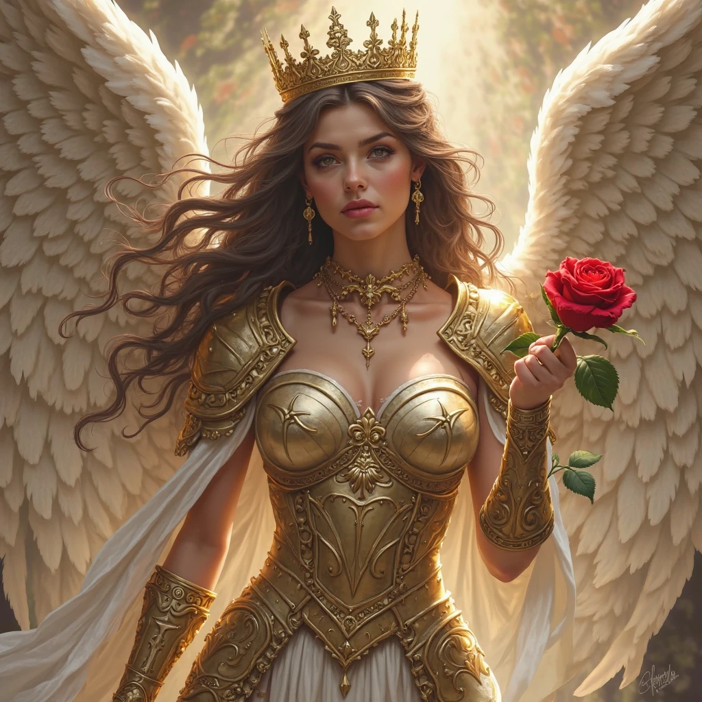 Painting of a woman, ((18 years old)), of extreme beauty and seduction, ((goddess of beautiful seduction)), perfect body, ((angel of death)), black medusa hair, long hair, panther eyes , ancient Greek costume, black dress with golden embroidery, flowing and ethereal, ((Greek columns in the background) ), ((floor covered in red roses)), sexy posture, ((with diamond and ruby amulet necklace around the neck) ), ((bracelets on arms and wrists)), richly dressed, ((sexy and sensual woman) ), ((goddess of seduction of extreme beauty)), baroque, rococo style painting, 32k Ultra, Ultra HD, Bowater art style , baroque digital painting, Renaissance digital painting, masterpiece! inspired by Franz Xaver Winterhalter, inspired by Friedrich von Amerling, beautiful character painting, beautiful digital painting, inspired by Thomas Lawrence, beautiful yywater painting, refraction, reflections, mirrors, prisms, sunlight, bright lights!! Complex, elegant, highly detailed digital painting, art station, concept art, sharp and soft focus, illustration, art by ( ( ( ( Artgerm ) ) ) ) and ( Greg Rutkowski )! and (((Alphonse Mucha))), eye