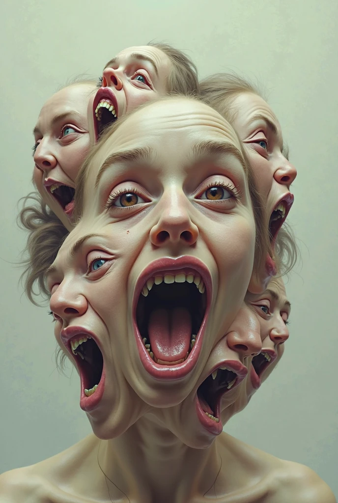 Identical people having different emotions Gestalt rule