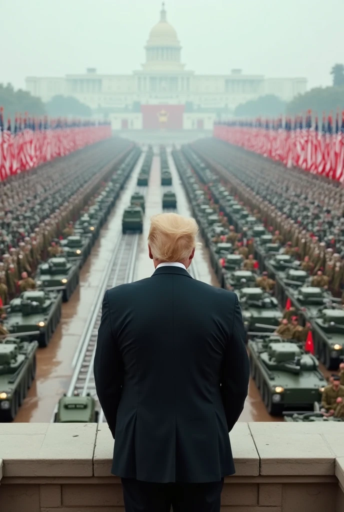 Trump took a gun and went into Beijing with other people with guns