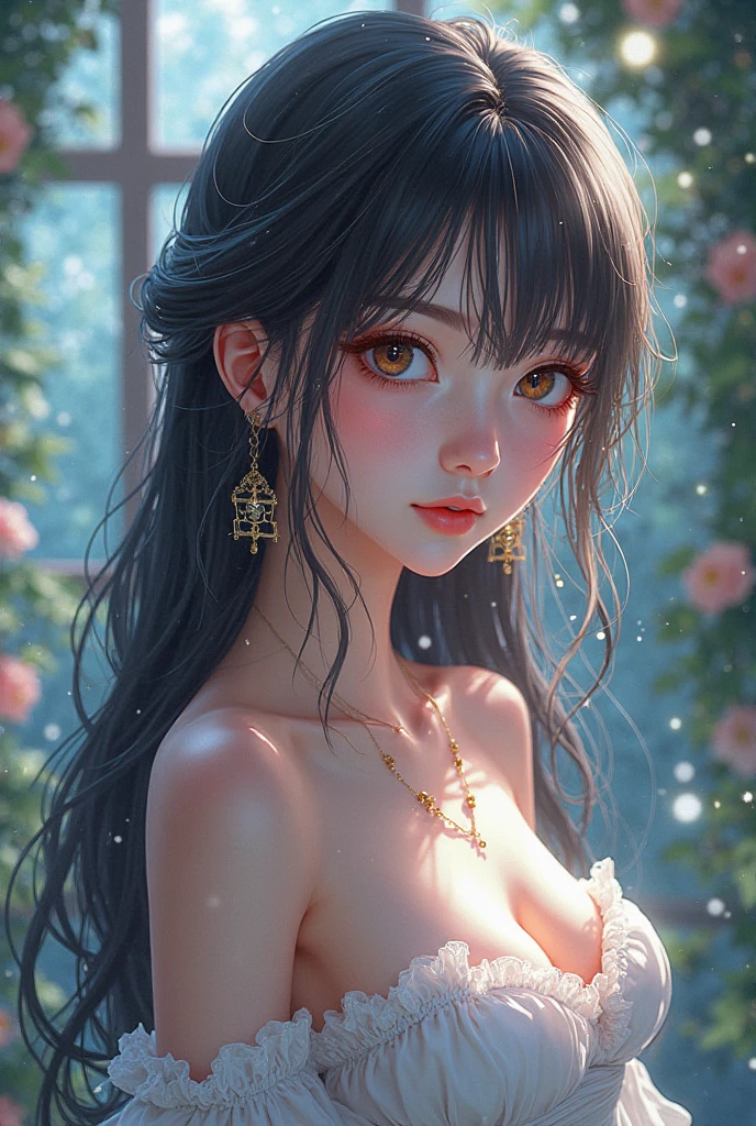 cute anime girl, 1girl, very detailed face, beautiful detailed eyes, beautiful detailed lips, extremely detailed face and eyes, long eyelashes, bare breasts, exposed vagina, hyper detailed, masterpiece, (best quality, 8k, hyperrealistic, photorealistic, ultra-detailed, incredibly detailed:1.2), intricate details, delicate linework, beautiful colors, glowing skin, soft lighting, volumetric lighting, natural lighting, cinematic lighting