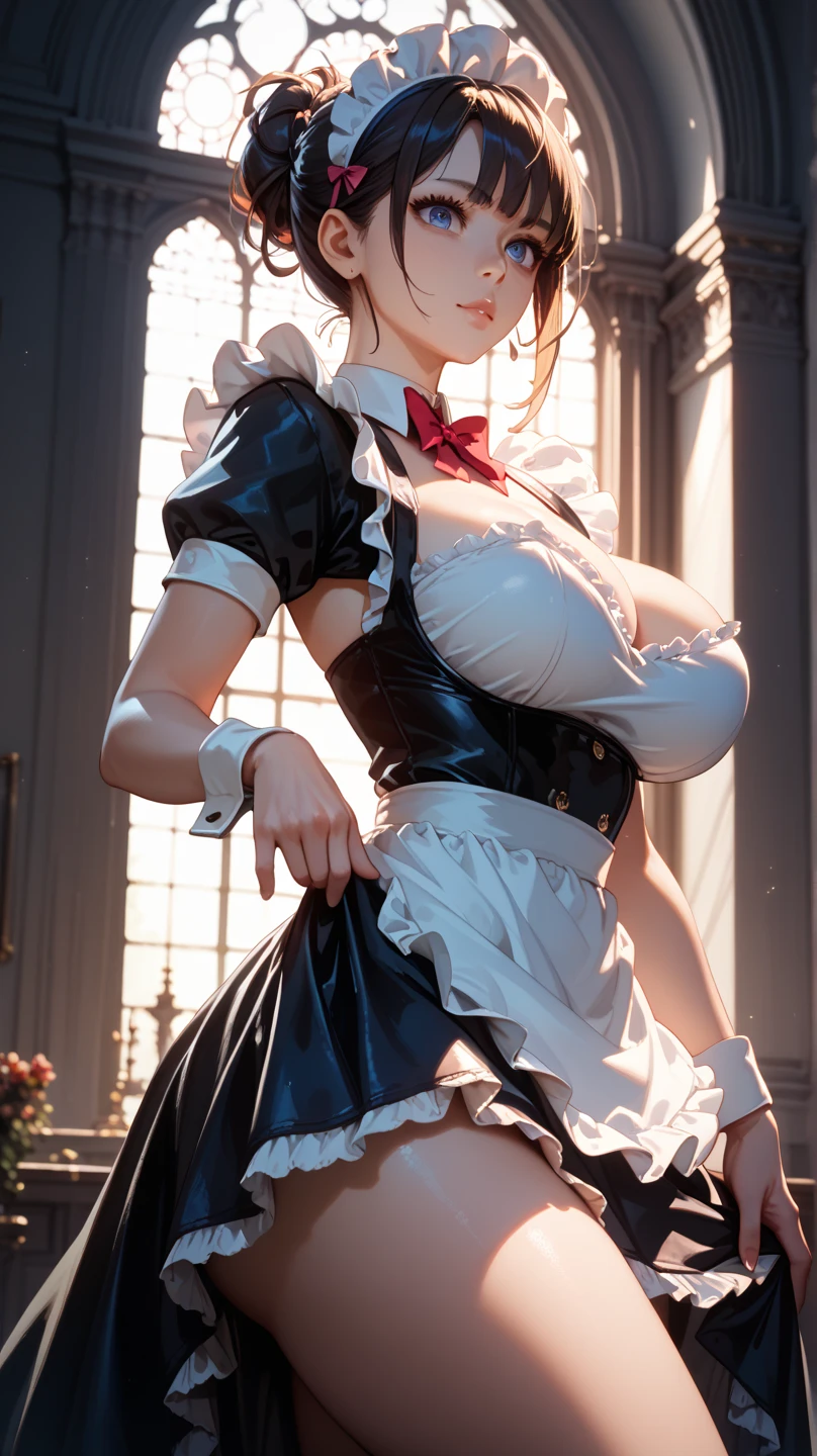 European beauty, blonde, In Ancient Rome, Lift your butt, Sexy short skirt, Coiled hair, Period clothing，Braids，Long-legged beauty，Transparent underwear，Clothes are conservative，Big ，Wet，，In Ancient Rome大街上，Dance，Costume，Use your fingers，Maid costume，Black ankle boots