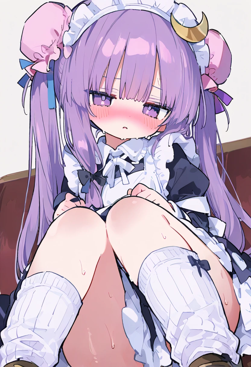 Patchouli Knowledge　Knee Socks　Maid　Blush　Sweaty