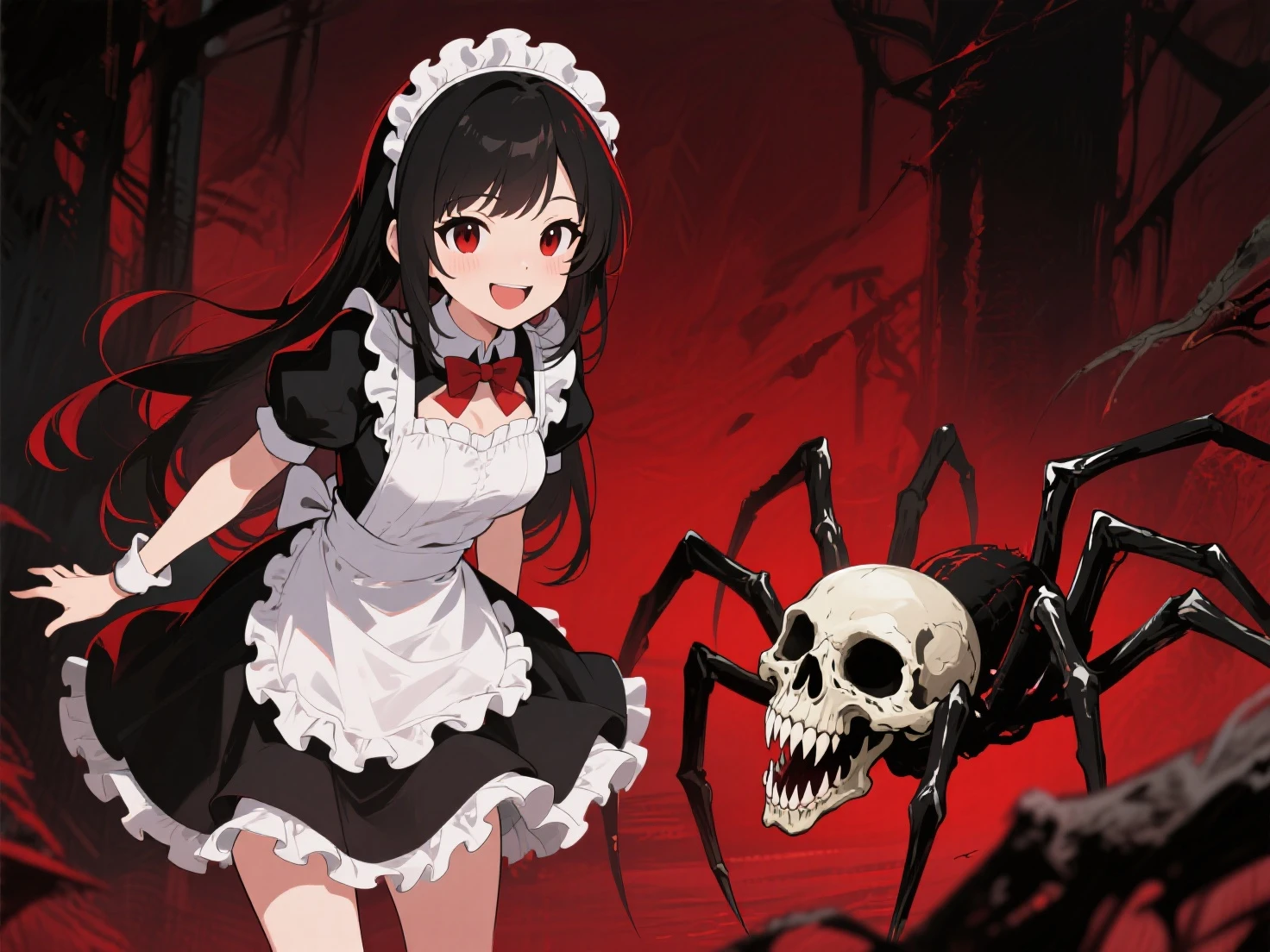 masterpiece, Highest quality, High resolution,(Highest quality,4K,High resolution,masterpiece:1.2),Very detailed,Realistic:1.37,masterpiece, Highest quality, Exquisitely crafted, woman, beautiful, elegant, smile, Blood, iridescent Long Hair, bangs, skirt, shirt, Long sleeve, Frills, shoes, (Red and Black:1.4), flower, spooky, Horror, head蓋Bones, Long Hair, Black Hair, Candles, Blood, hair flower, Dead, hair ornaments, Bone, 人形Horror (theme),spooky altar background,Dark fantasy,Red color scheme,Ominous atmosphere,eyeを引く,Storytelling,Anime Style,Concept Art,beautiful細部までこだわった顔と (((赤いeye ))),A terrifying ritual ,Satanic Ritual,Humanoid,クレイジーなsmile,Scythe Face,Girl Monster, beautiful, Delicate facial features, 鋭いeye, Sharp Fangs, 青White skin, blonde,robot,Cursed Painting, Dark Background, Cinema Lighting, Dramatic Shadows, Gothic style, Gloomy atmosphere, Dark fantasy, One Girl, , Please open your mouth wide, Open your mouth and baring your teeth,Sharp teeth like a beast, Wide lips, very wide mouth, Vermilion cheeks, ,(Bloodしぶき:1.4),Scary smile, smile,Fallen angel design, ねじれたsmile、Bloodまみれの、headからの出Blood,、Bloodしぶき、,(Bloodしぶき:1.4),Crossbones, head蓋Bone,Horror 一人の男の子, Cream colored hair, Blonde, Pearly hair, nice boy, Pure white angel wings, Loose-fitting clothing, Larger clothes, dark red eye, eyeの下のたるみ, dark circles under eye, やみcute, Fluffy hair, Voluminous Hair, skinny, slim, very skinny, Androgynous, cute, spooky, short hair, Horror, Faded colors, White skin, spooky, Unnaturally thin, I&#39;I am hungry, eye, eye in background, sharp eye, Long eyelashes, Under the eyelashes, Loose shorts, レースshirt, Frillsshirt, Tie the ribbon&#39;head, Detailed clothing, A loose cardigan, Open cardigan, 滴るBlood, that&#39;terrible, nightmare, Haunted, stitch, patchwork, string, Injury, hell, Injury on arms, self-harm, cut, Black Fingers, factory, Abandoned, A dismembered ghost,Many heads,Many heads,Lots of faces,Multiple faces,Multiple Girls,Frolicking Girl,複数のwoman,tea ,クレイジーなsmile,look up,Face shot,Scythe Face,Girl Monster, slave,beautiful, Detailed portrait, Delicate facial features, 鋭いeye, Sharp Fangs, 青White skin, Thick chain, Dark Background, Cinema Lighting, Dramatic Shadows, Gothic style, Gloomy atmosphere, Dark fantasy, One Girl, , Please open your mouth wide, Open your mouth and baring your teeth,Sharp teeth like a beast, Wide lips, very wide mouth, Vermilion cheeks, ,(Bloodしぶき:1.6),Scary face, Laughter　Witch design, ねじれたsmile、Bloodまみれの、headからの出Blood,,、Bloodしぶき、,(Bloodしぶき:1.6),Crossbones, head蓋Bone,　, Horrorスタイル, ((Fantasy Witch Costume)), ((Flowing white hair)), ,(Bloodしぶき:1.6),womanの曲線, Large Breasts, Thick thighs, Sexy flat stomach, Perfect hands, Perfect anime face, ((dark lolita dress)), Are standing, ((邪悪なsmile)), ,(Bloodしぶき:1.6),Victorian cities, gaslight, Steam circulates, Moonlight Illumination, night lighting, A sky filled with stars and galaxies,disaster々new devil horns,,(Bloodしぶき:1.6),アニメゾンビWitch design, ねじれたsmile、Bloodまみれの、headからの出Blood,,、Bloodしぶき、,(Bloodしぶき:1.6),Crossbones, head蓋Bone,,Photo Background,Wide Shot,Scythe Face,Girl Monster, slave,beautiful, Detailed portrait, Delicate facial features, 鋭いeye, Sharp Fangs, 青White skin, Thick chain, Dark Background, Cinema Lighting, Dramatic Shadows, Gothic style, Gloomy atmosphere, Dark fantasy, One Girl, , Please open your mouth wide, Open your mouth and baring your teeth,Sharp teeth like a beast, Wide lips, very wide mouth, Vermilion cheeks, ,(Bloodしぶき:1.6),Scary face, Laughter　Witch design, ねじれたsmile、Bloodまみれの、headか