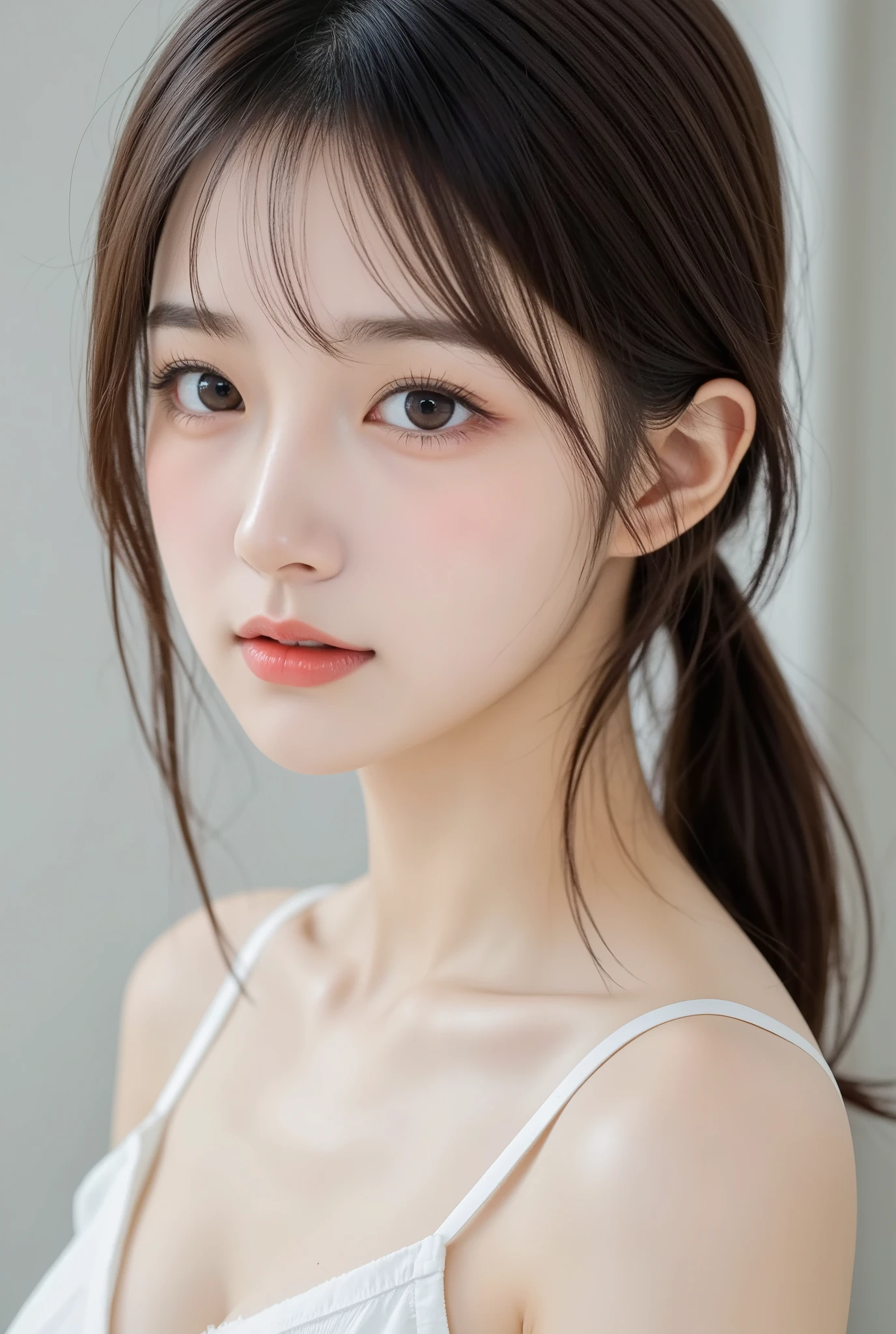 whole body, Highest quality, shape, Very detailed, finely, High resolution, 8k wallpaper, 完璧なダイナミックな構shape, Beautiful and beautiful eyes,She's a gal,,blonde, Random Cute Hairstyles, Super big breasts, Natural color lip,Beach, Random cute poses,Heavy makeup