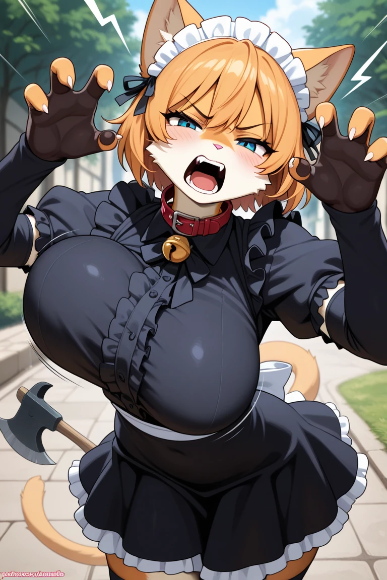 igawa, corsets,(naked:1.2),long glove,fishnets,large breast,cleavage,erected nipples,maid headdress,blonde hair,bobcut, purple eyes, looking at viewer,pub,(highres, high quality:1.1), intricate details, cinematic lighting, 1girl,(metal collar:1.2),(1male 40yo Mafia, penis:1.2), (red blush,crying),all-fours,Raise your butt high,((1man and 1woman,having doggystyle sex:1.2)),man hold woman's waist,doggystyle,nsfw,from side,spanking,blow job