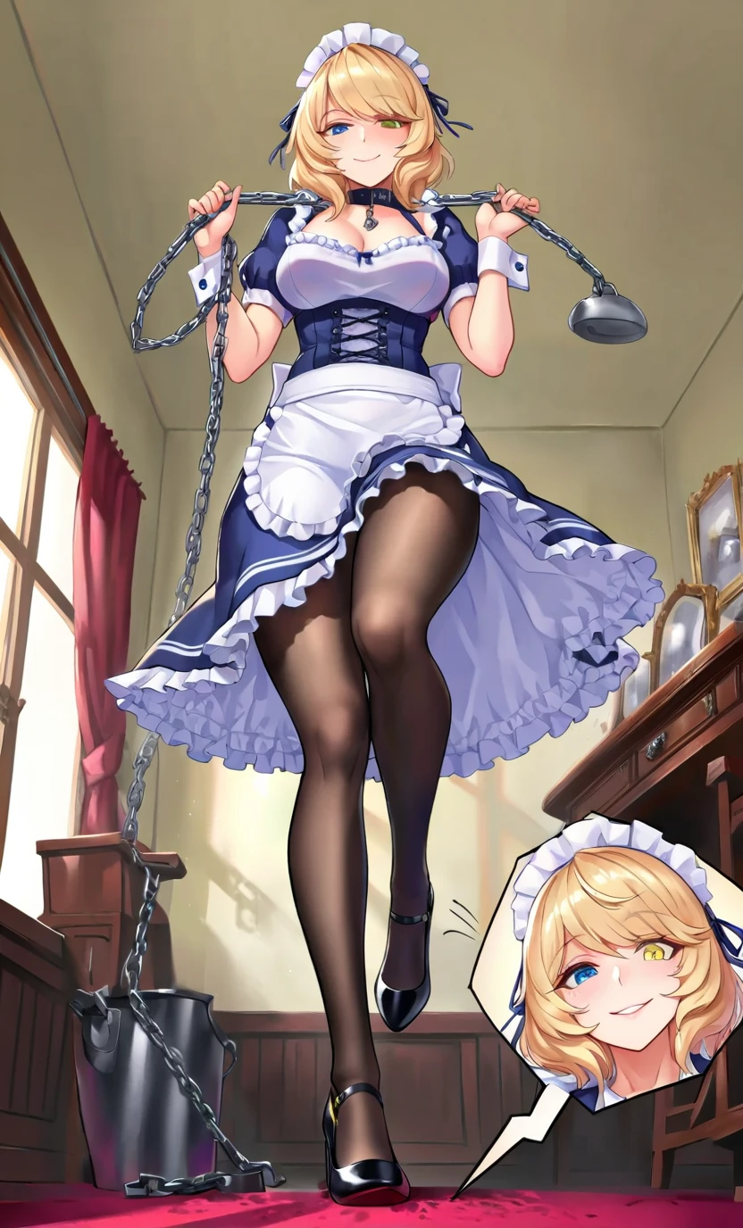 standing footjob　pov　Standing Footjob POV 　penis　male legs　male masturbation　pov hands　penis　Girl in black maid outfit　Beautiful long blonde hair　Trampling on penis　Sadistic smile　Cum on feet　Long skirt