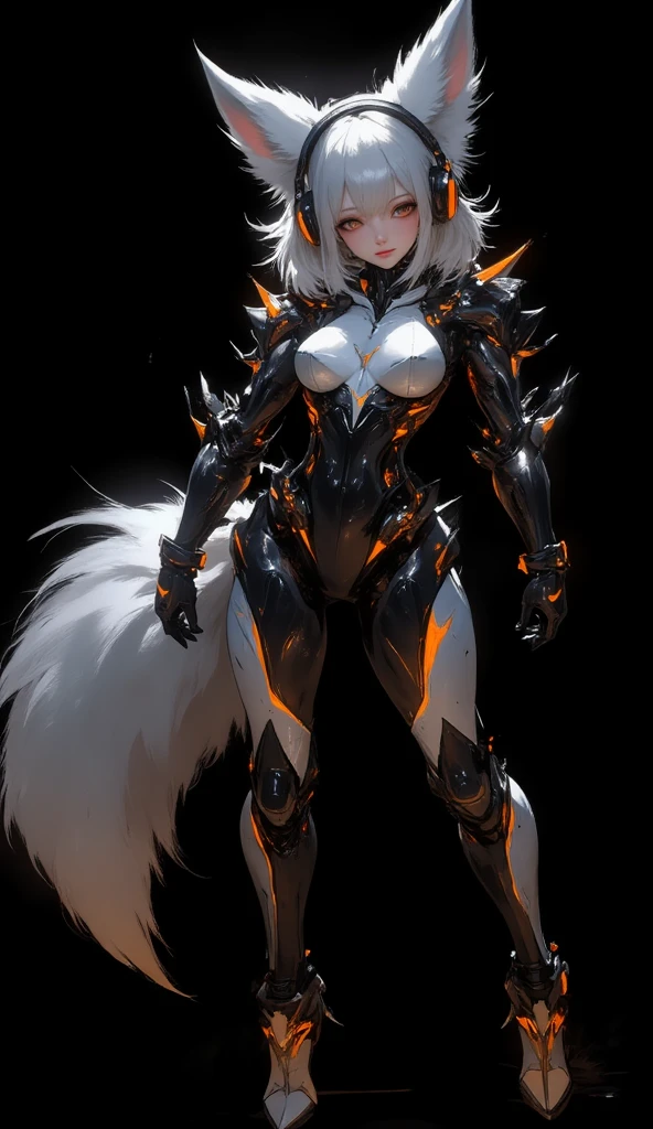 masutepiece, Hyper realistic, 8K, wolf women、The face is human、(((Wolf in the face)))、(((Black bodysuit)))、((Slender body))、((Tall lady))、(((the whole body is covered with fur,,,,,,))),、nails are long、