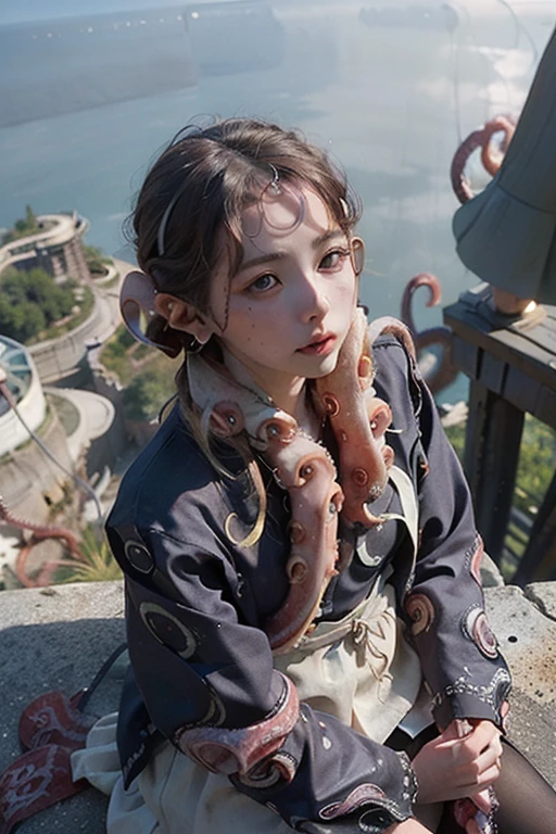 masterpiece、highest quality、Ultra-Realistic Rendering、蟹のような女性のalien、Fusion with Crab、蟹型alien、alien、Extremely intricate details、Wet texture、The bottom of the sea where light shines、