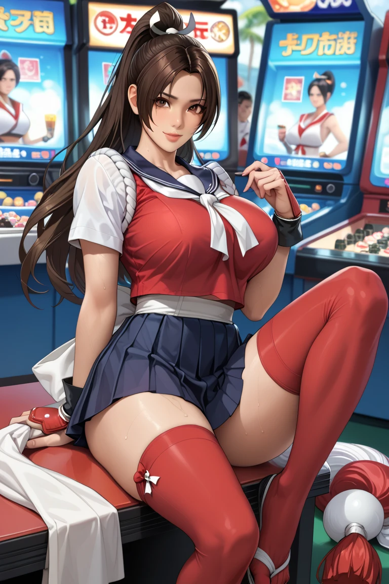 stocklings，Anime character Mai，Cleavage is seductive