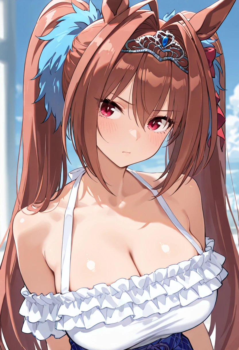 <lora:Shirley-10:1> Shirley , portrait , upper body , 1Girl , Solo , long hair , orange hair , blue eyes , standing , smile , bunny ears , pink bra , pink panties , lingerie , lingerie only ,