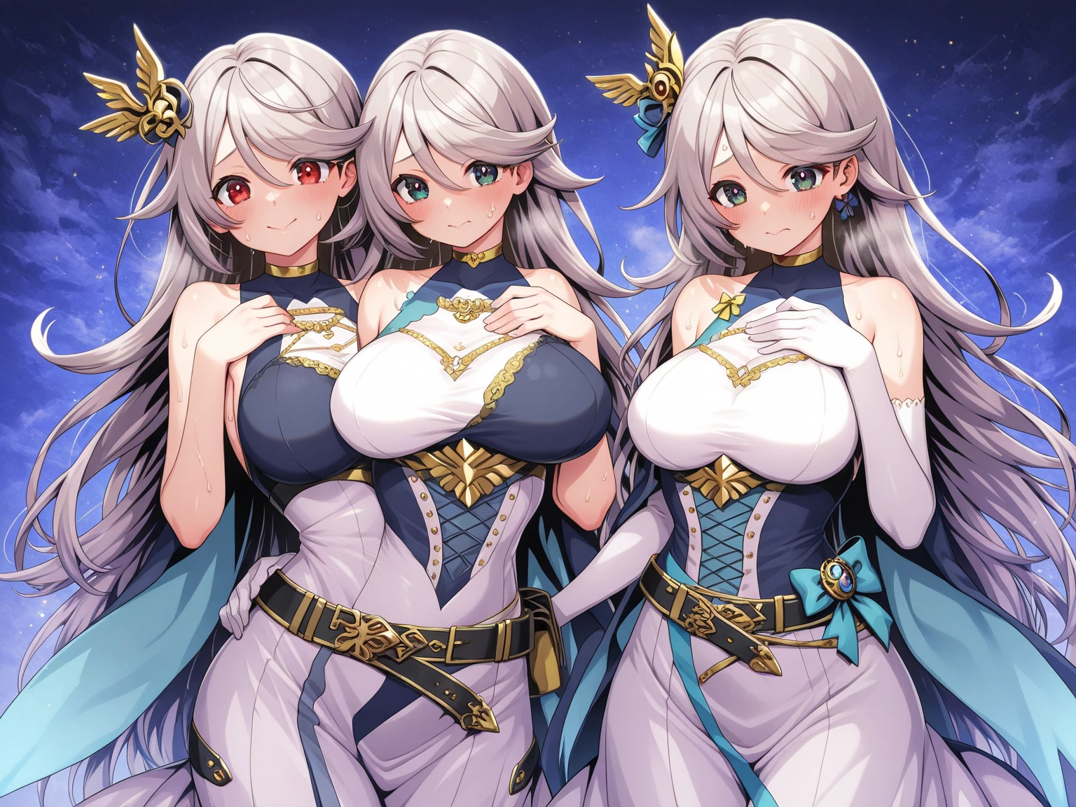 最high quality, high quality, 8K、High resolution,Highest quality、solo、胸に翼のある白いビキニ姿のtallのadult female angel、Very beautiful proportions、belly button、Thighs、tall、Adult woman in a white bikini, super Wild Angel, A happy open-mouthed smile、Thighs、Naturally Shaped Fingers、Long neck、from the front、Looking at each other, our eyes met、belly button、Blonde hair and blue eyes、Majestic Angel, Anime Goddess, Wild Angel, thick, Beautiful and attractive anime woman, Huge and stunning goddess shots, Angel Adult Woman, adult female angel, She has angel wings on her back,Highly detailed goddess shot