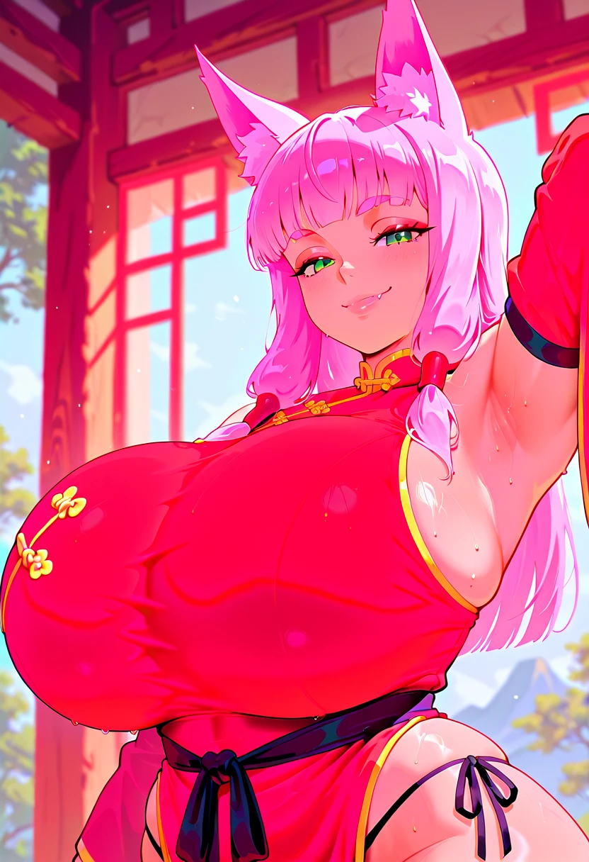 elfo bonito, cabelo rosa claro longo, flores no cabelo, olhos azuis, vestido bonito, corpo inteiro, art-station, illustration, dynamic soft lighting, Enquadramento de fantasia, high resolution 4K, HDR, Stylistics, 1Girl, yaemikodef, looking at viewer, pink hair, animal ears, earrings, large breasts, nipples, puffy nipples, looking at viewer, (smile, naughty face, seductive smile, parted lips, lipstick, red lips, closed eyes), sweat, wet, steam, heavy breathing, (spread legs, legs up), thick thighs, voluptuous, feet, white legwear, no shoes, soles, full body, cameltoe,
masterpiece, best quality, detailed, sidelighting, lustrous skin,