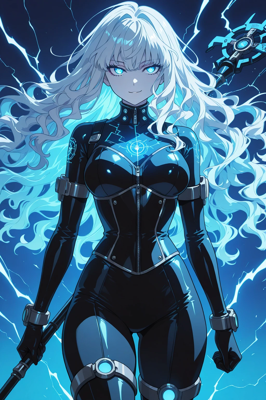 xmen97 cartoon, dark skin woman, portrait of ororo munroe, x-men storm, storm!, badass pose, handsome drow, female lightning genasi, afrofuturism anime, cyborg - black skin girl with silver hair, x-woman storm