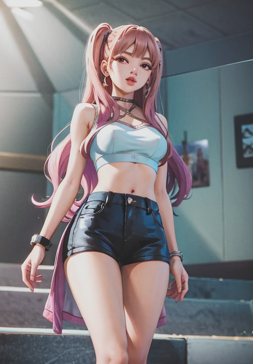 Various hairstyles crouching down to stand Fluffy T-shirt multicolor sheer bra Cute underwear々Underwear Lots of cute bottom coloring station street takeout