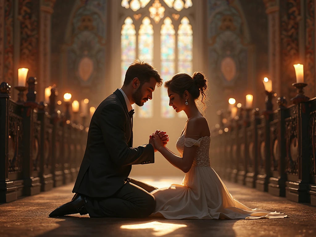 couple praying together