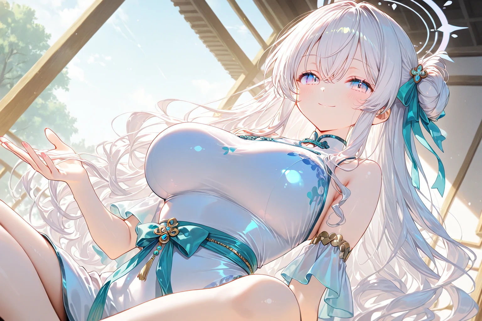 A beautiful tsundere 18-year-old girl, beautiful detailed eyes, beautiful detailed lips, extremely detailed eyes and face, long eyelashes, 1girl, white cat ears, long white socks, frontal view, red eye glow, (best quality, 4k, 8k, highres, masterpiece:1.2), ultra-detailed, (realistic, photorealistic, photo-realistic:1.37), extremely large breasts, elegant, fantasy, white background, nipples, sexy