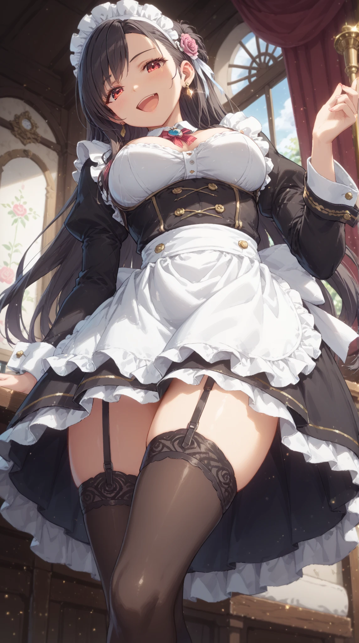 ​masterpiece, top-quality, Detailed details, Detailed landscapes, beatiful lights, Beautiful Shadows,girl with,(((Inserted))),((Tied up)),(((noose))),((lying back)),(((Tie to bedpost))),((Bookbinding Trend)),(laying on back),((open one's legs,Open left and right with a rope)),((M-shaped legs)),14years,Innocent look,Black eyes,a miniskirt,Slit skirt,(((maid clothes))), detailed skin textures, Tyndall effect,mansion,mansion,Bedroom,(Antique bed),Candlelight,NSFW0.8