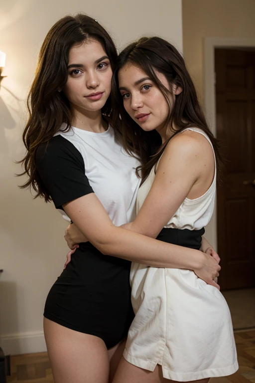 Emma Watson  13 an et Selena Gomez 12 ans s'aime, dans le lit , s'embrasse sur la bouche , playing sexe ,mouiller leur culotte de désir , elle ce regarde entre elle , baiser 