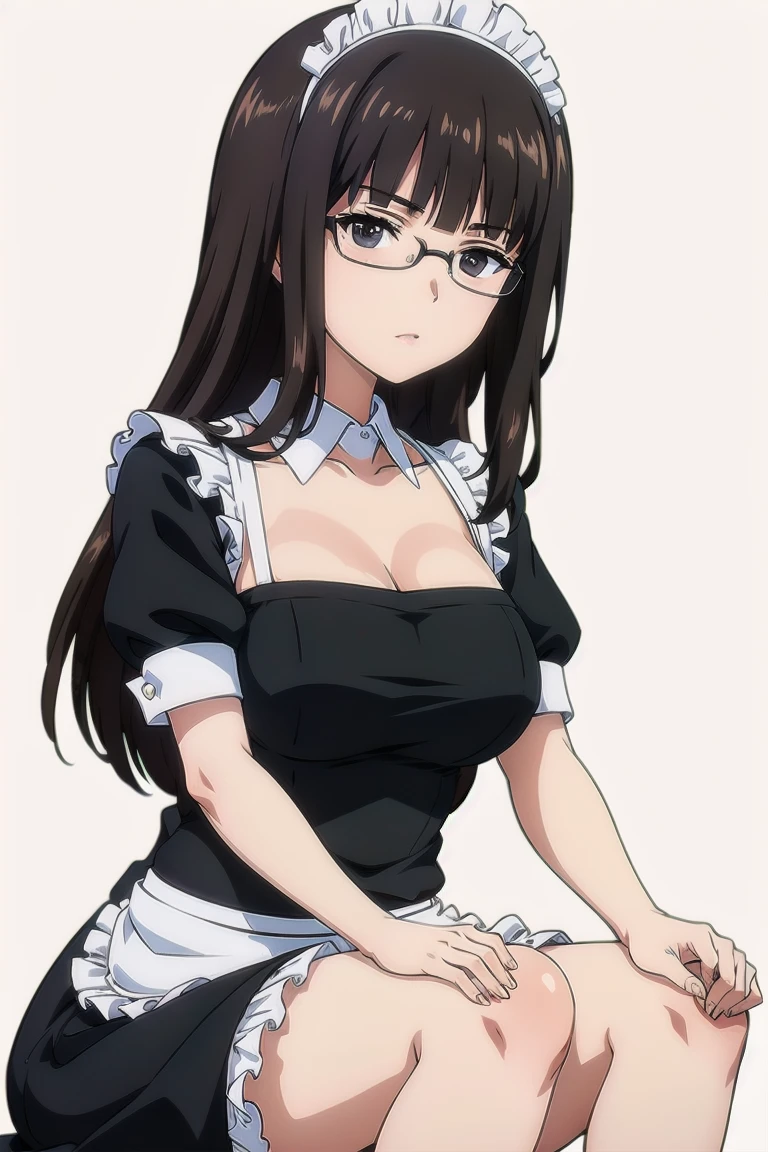 best quality, (masterpiece:1.2), highly detailed, (masterpiece), (illustration),
kitchen, indoor,
standing, (face focus:1.2), face, upper body,
nuke apron, sleeveless, frills, collarbone cleavage,
1girl, solo, long hair, glasses, green eyes, black hair, breasts, braid, sparkle, semi-rimless eyewear, medium breasts, bangs, glint, hair ornament, lens flare,
shy, blush, (looking at viewer), :o,
<lora:Kaede:0.7>