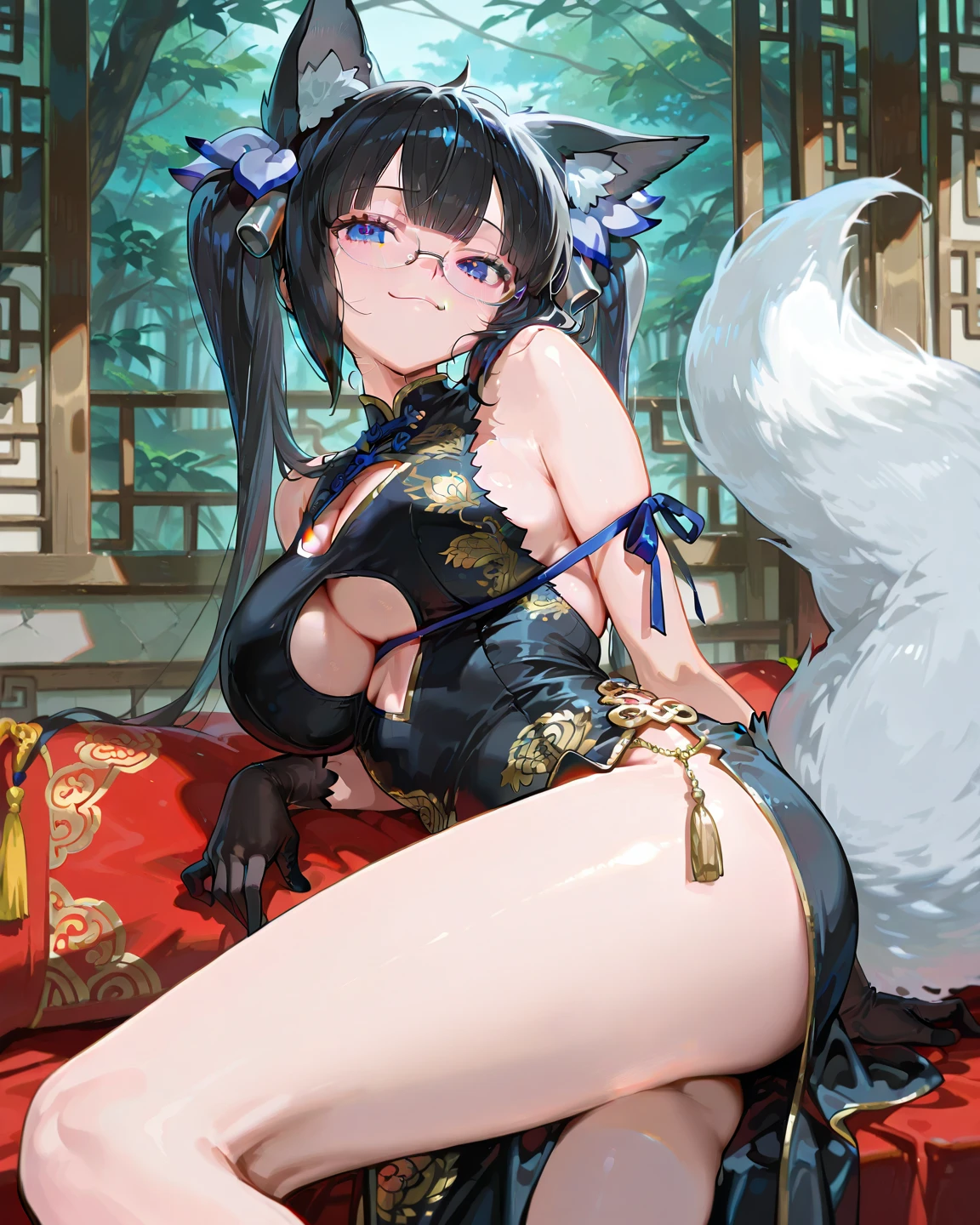 ((Highest quality、unity 8k wallpaper、32k、masterpiece、Very detailed、Ultra-high resolution、Ultra-high resolution、 Very detailedな顔, RAW Photos, Professional, Ultra-fine painting, Anatomically Correct Lizard Girl)) Yui Kotegawa transforms into a Blue Dragon, kotegawayui, Long black hair, Yellow Eyes, ((Reptile eye with sharp fangs,,、From shoulder to collarbone、It is covered with fine scales up to its neck...、(In the ass、Juxtaposition, Impressive lizard tail stretching from tailbone to spine) 、Dragon legs with sharp claws、Fine blue scales that stretch like socks down to the thighs、Fine blue scales that grow like long gloves、Long nails)、Nipples are fully visible、((There are fine scales on the sides、It has fine blue scales growing around its waist..., Scales on the back、Scales from flank to thigh))、The boundary between the scales and the skin is unclear、A small fin on the spine that continues to the tail、Giant blue bat wings growing from the shoulder blades on his back