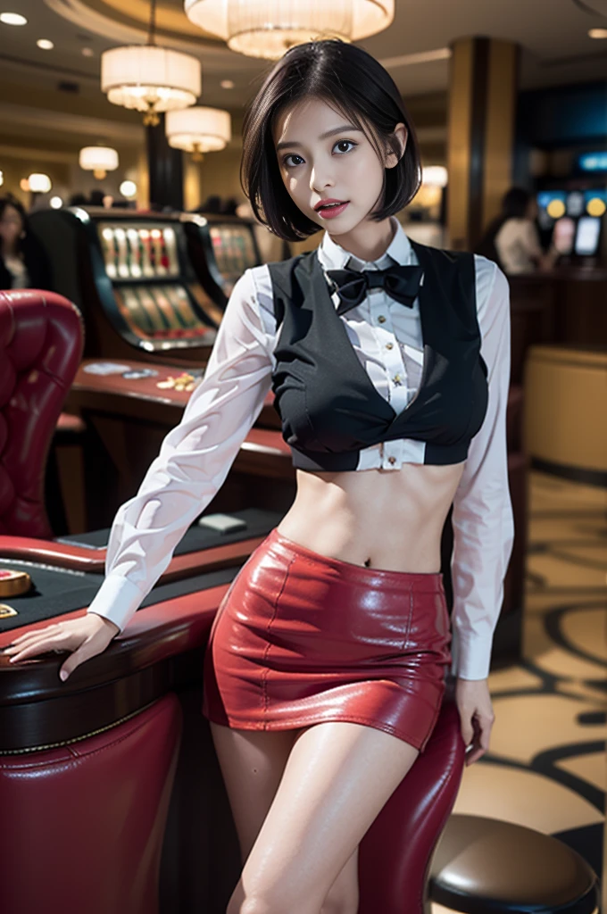 ((Best Quality, 8K, masutepiece:1.3)), (Realistic, Photorealistic:1.4),((Hotel room:1.4)), ((Casino:1.4)),
BREAK
(open stance:1.2),(Leaning forward:1.2),(reach out to viewer:1.2),(Face Focus:1.5), (A pretty woman with perfect figure :1.4),(Long Tall Pretty Woman:1.4),(thin waist:1.4),(small head:1.5),Beautiful smile, (Bright:1.4),(Highly detailed face:1.2),Detailed eyes, 二重まぶた, japanese pretty woman, (Sexy Pose:1.7),(Show me her crotch:1.5),(Ahegao:1.3),Oily skin, Shiny skin, silk hair, Medium Hair, bob cuts, ((Straight hair:1.4)), ((A MILF:1.8)),
BREAK
(Playboy Bunny Costume:1.5),(fishnets pantyhose:1.3),(a bow tie:1.3),(White cuffs:1.4),(red outfit:1.5),(medium breasts:1.3),