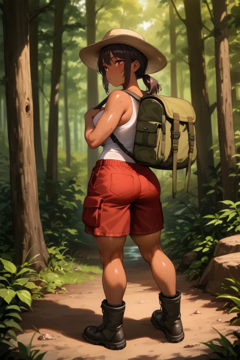 There's a sexy 30-year-old woman (Peta Jensen) em uma fazenda, posando em um monte de feno, em uma pilha de feno, she's at ease, camisa aberta branca, button-down shirt, Desabotoada, Totalmente desabotoado, Your breasts are visible, saltando para fora, pulando para fora da camisa, no-bra, does not wear a bra, not wearing a bra, seios grandes, Mamalhuda, , Mamalhuda (Angela White)), pele morena, Latim, sobrancelha escura e cerrada, olhos verdes, olhar sensual, lascivo, nariz esnobado, arredondado, half-open lips, vermelhos, cabelos castanhos, Curly bobs Cacheado, barriga sexy, piercing na barriga, calcinha branca molhada, transparente, bem marcada, marcando a virilha, squeezing the private parts, pernas abertas, barefoot, dirt floor, stable, Luz Natural, pouca luz, luz lateral, cinematografic, dust particles in the air, dust particles in light, ambiente detalhado, anatomia feminina perfeita, Impeccable, vista de cima, olhar de cima, View from above, close de cima, 4k
