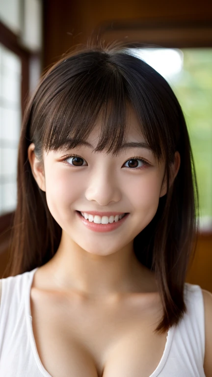 8K、cute、Adult Girl、detailed、smile、Looking into the camera、((SFW: 1.4)),((detailedな顔, Professional photography))
