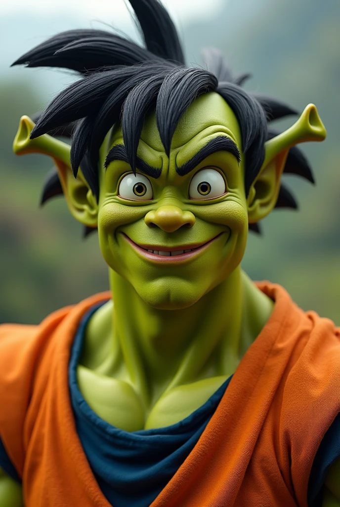 Vegeta peeling with a mud